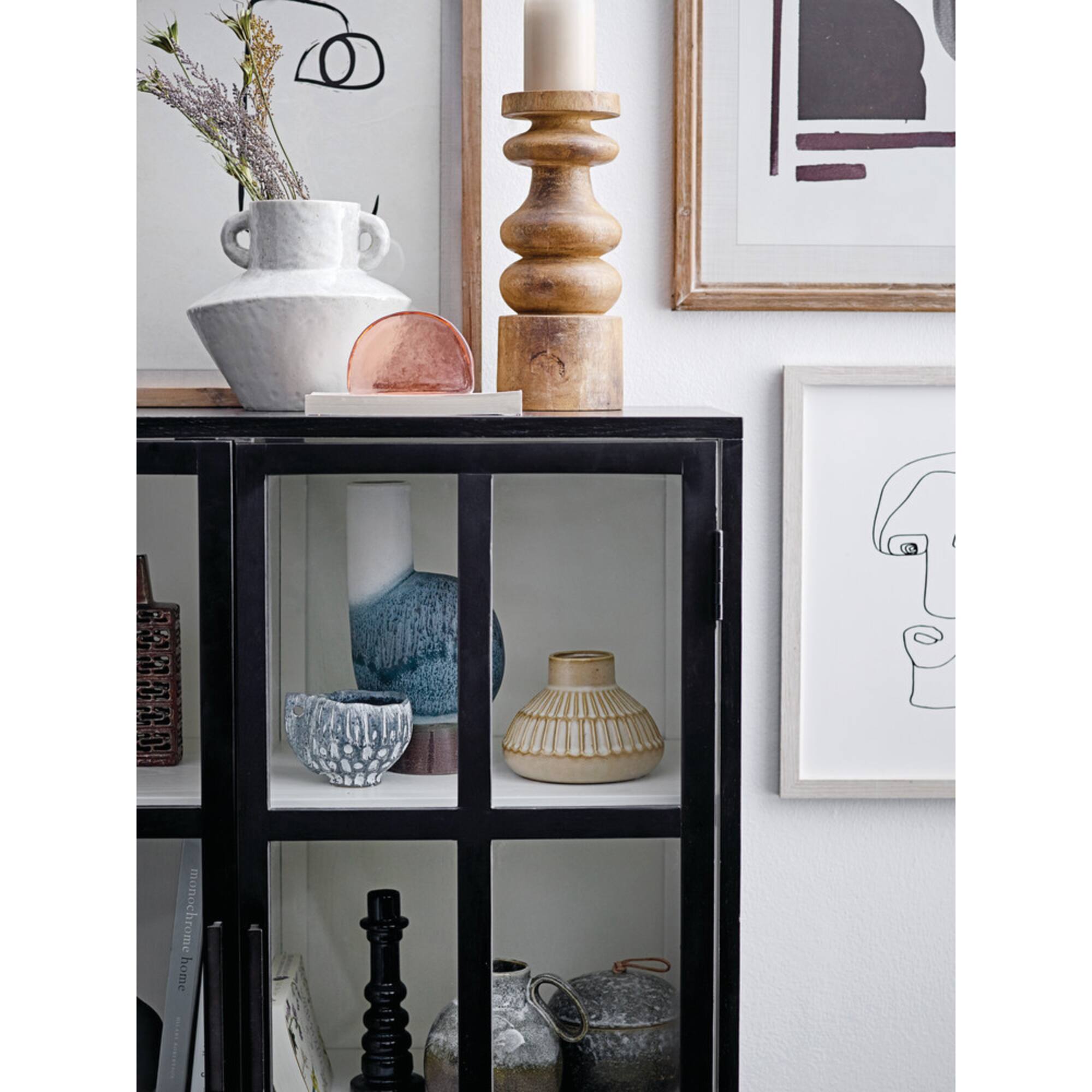 Hello Honey® 8.25" Stoneware Vase With Reactive Glaze Finish & Vertical Handles